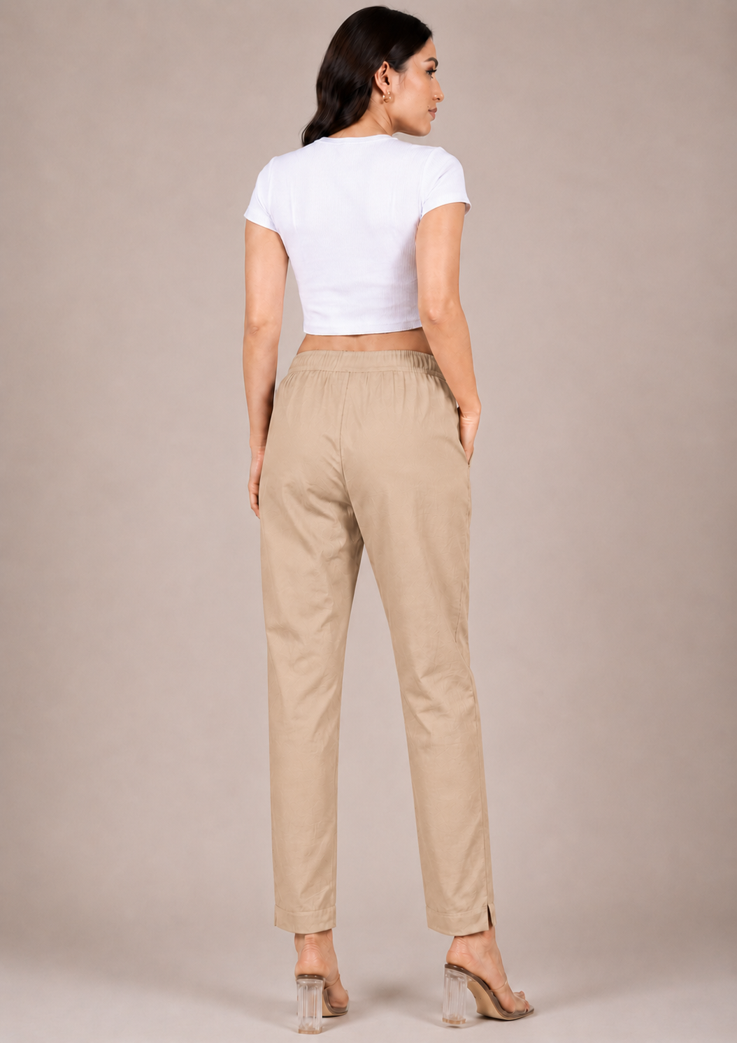 Beige Straight Kurta Pant