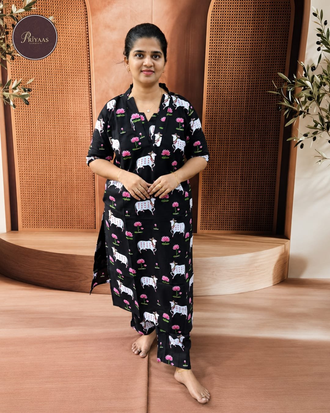 Black Comatha Block Print Coord