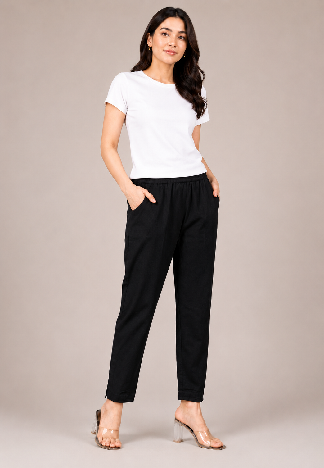 Black Straight Kurta Pant