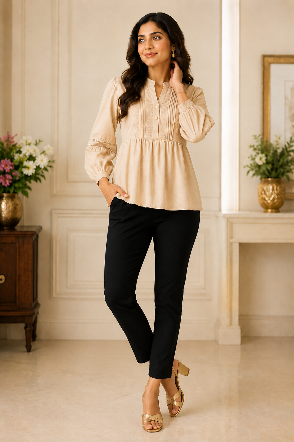 Black Cotton Pant
