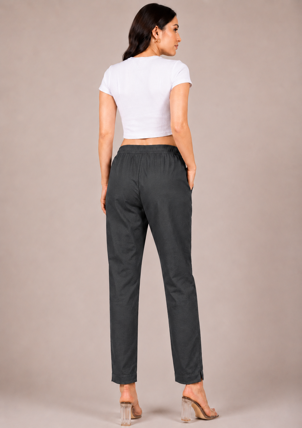 Grey Straight Kurta Pant
