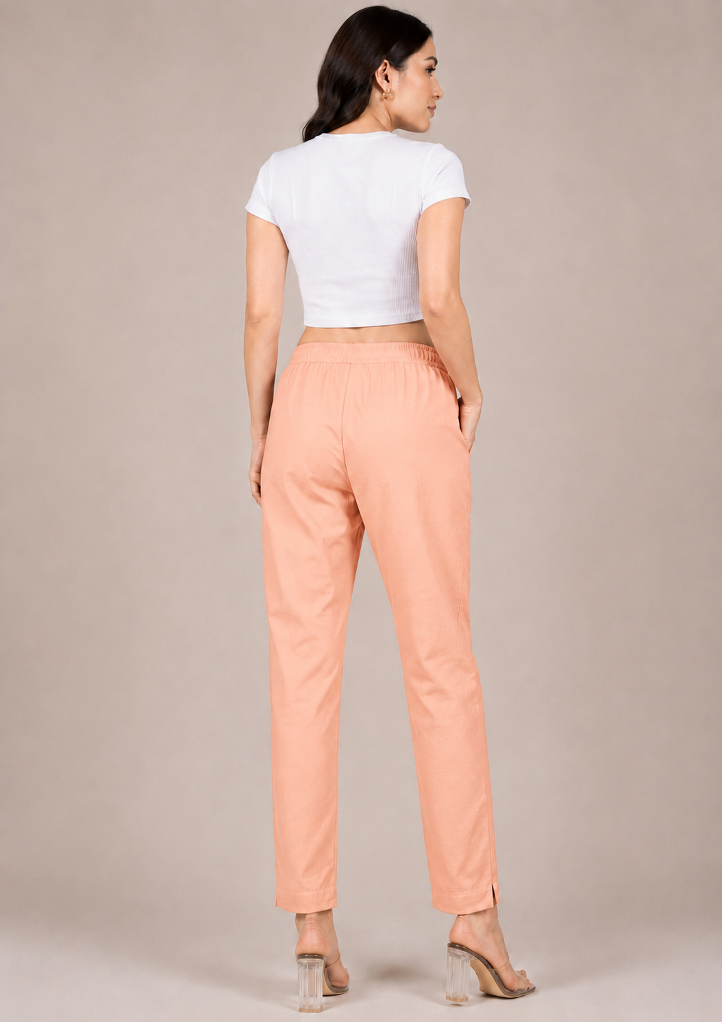 Peach Straight Kurta Pant