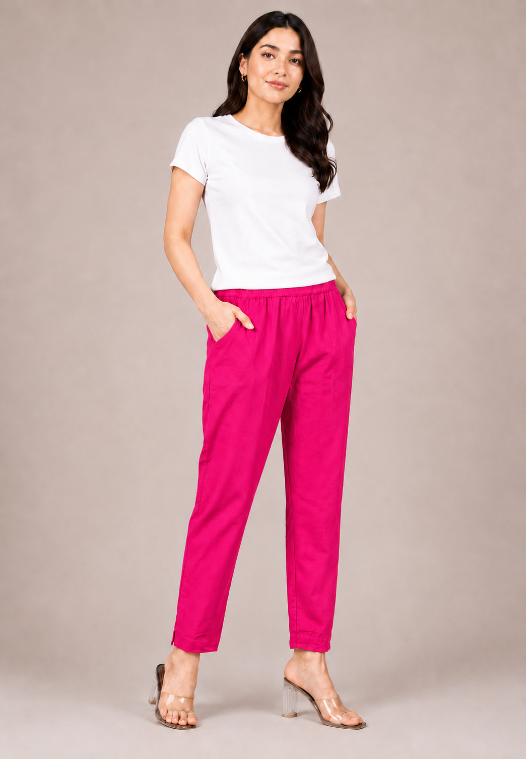 Rani Pink Straight Kurta Pant