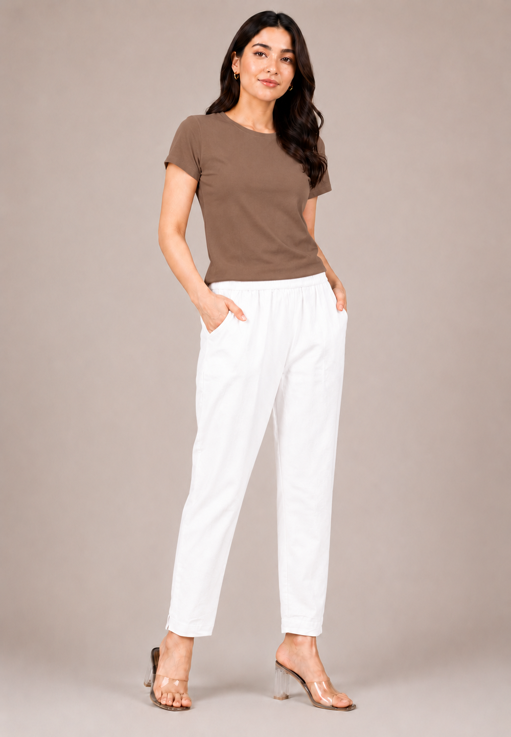 White Straight Kurta Pant