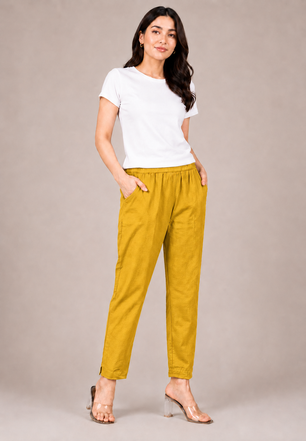 Yellow Straight Kurta Pant