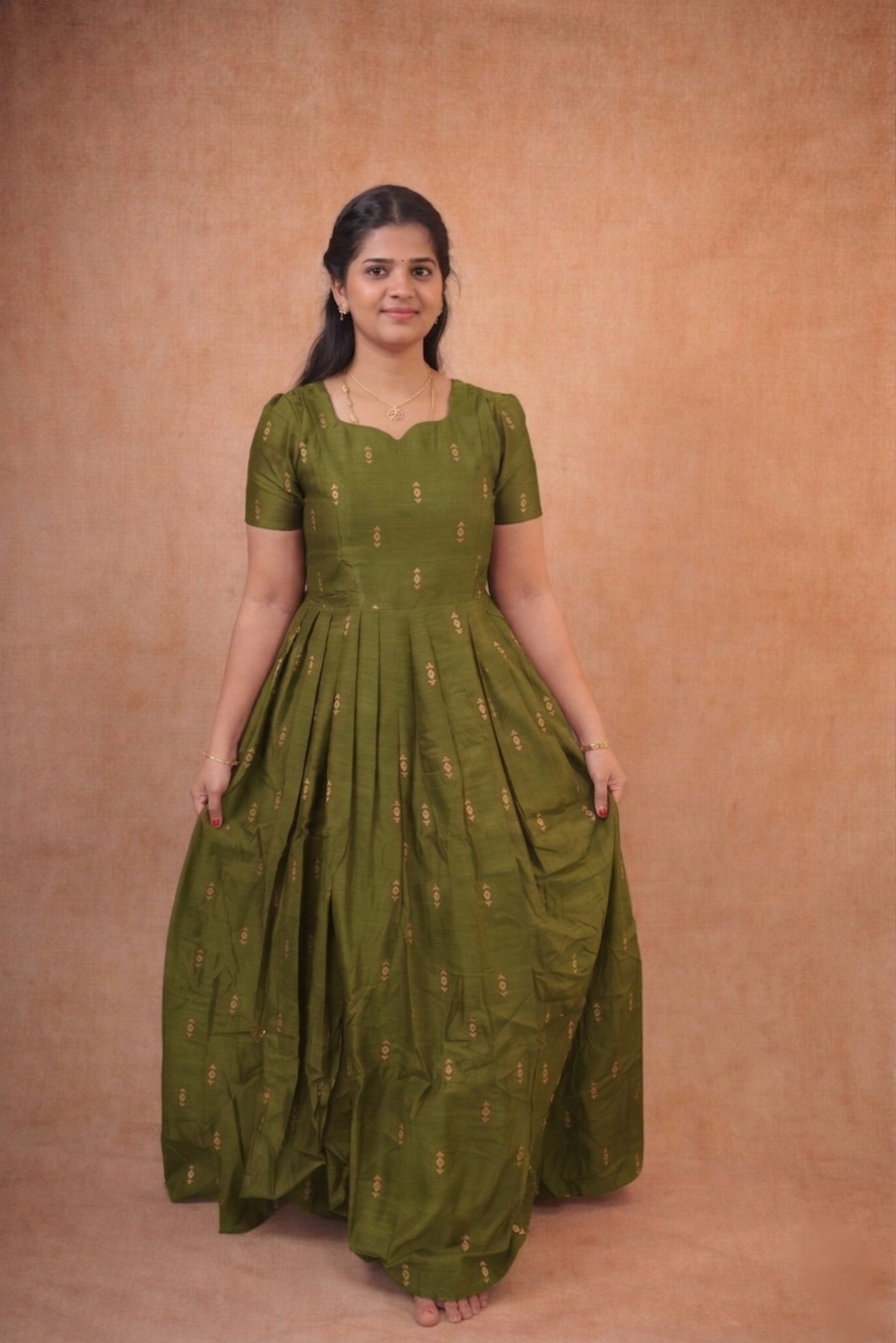 Olive Green Frock