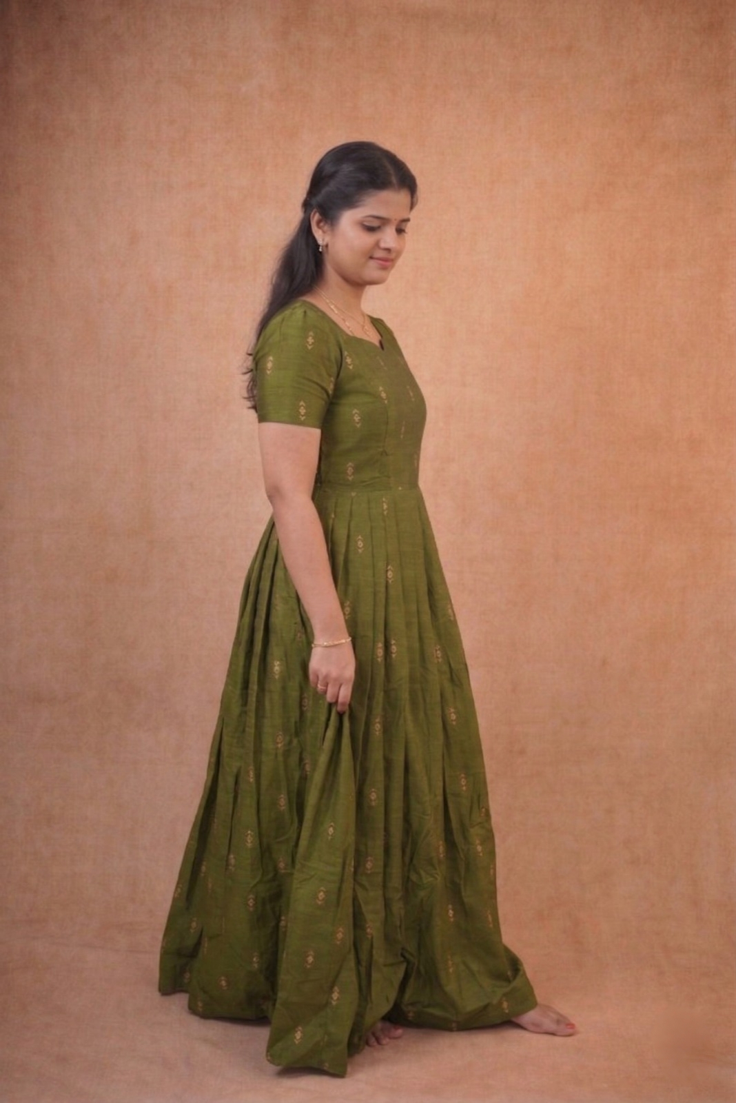 Olive Green Frock