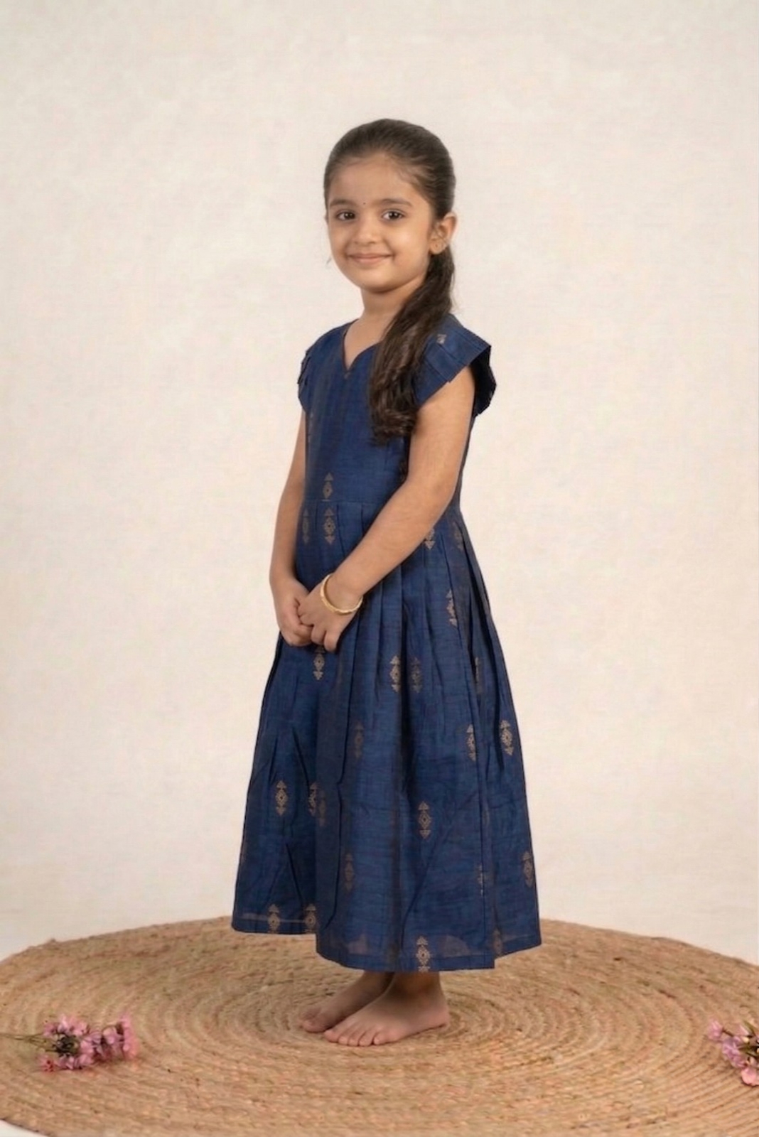 Navy Blue baby frock