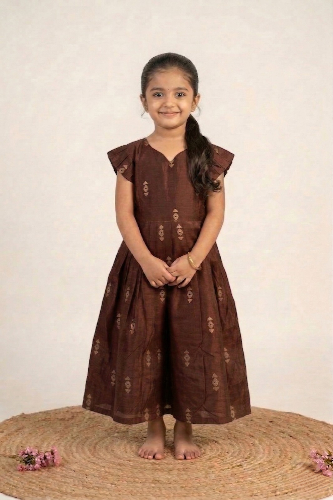 Coffee Brown baby frock