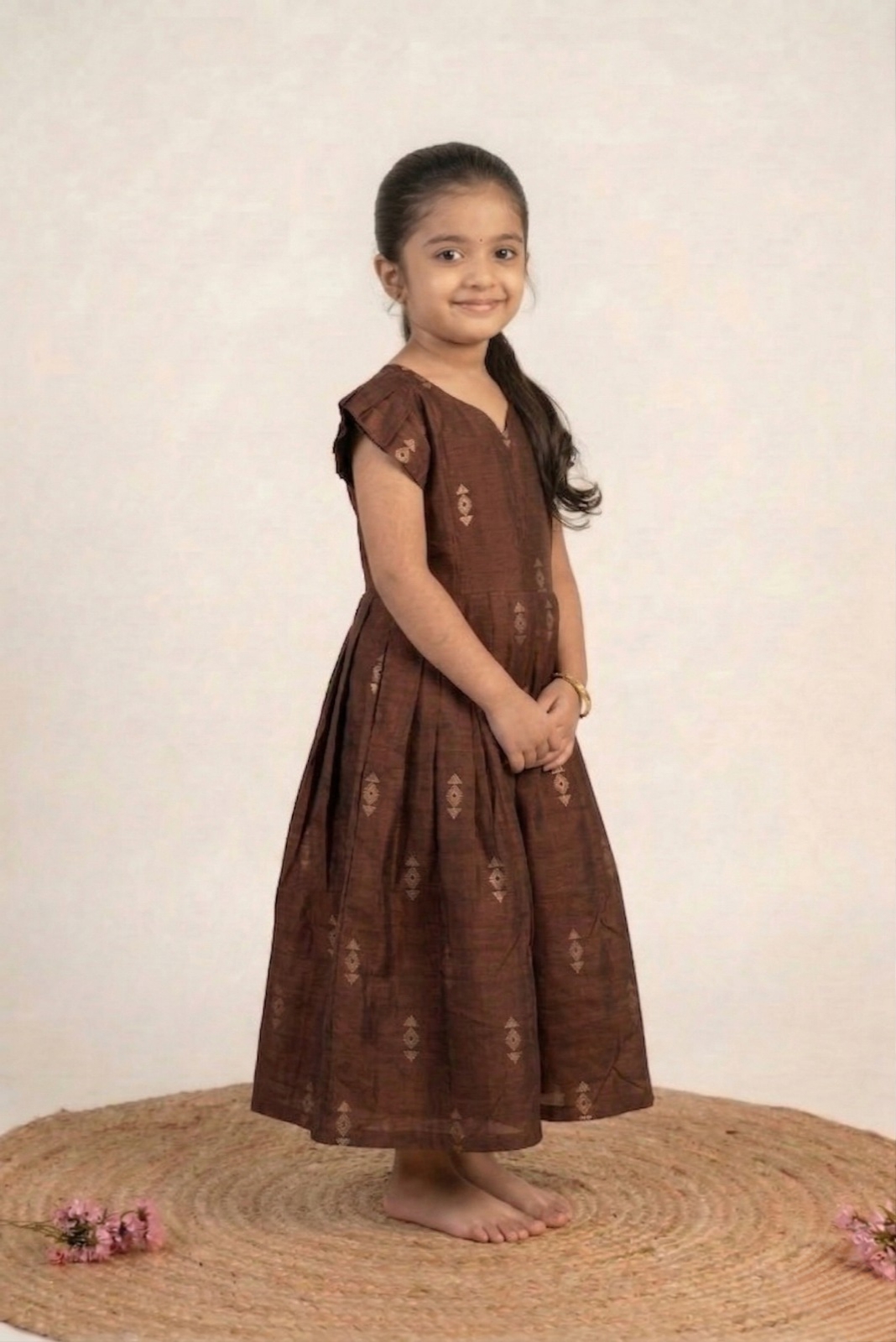 Coffee Brown baby frock
