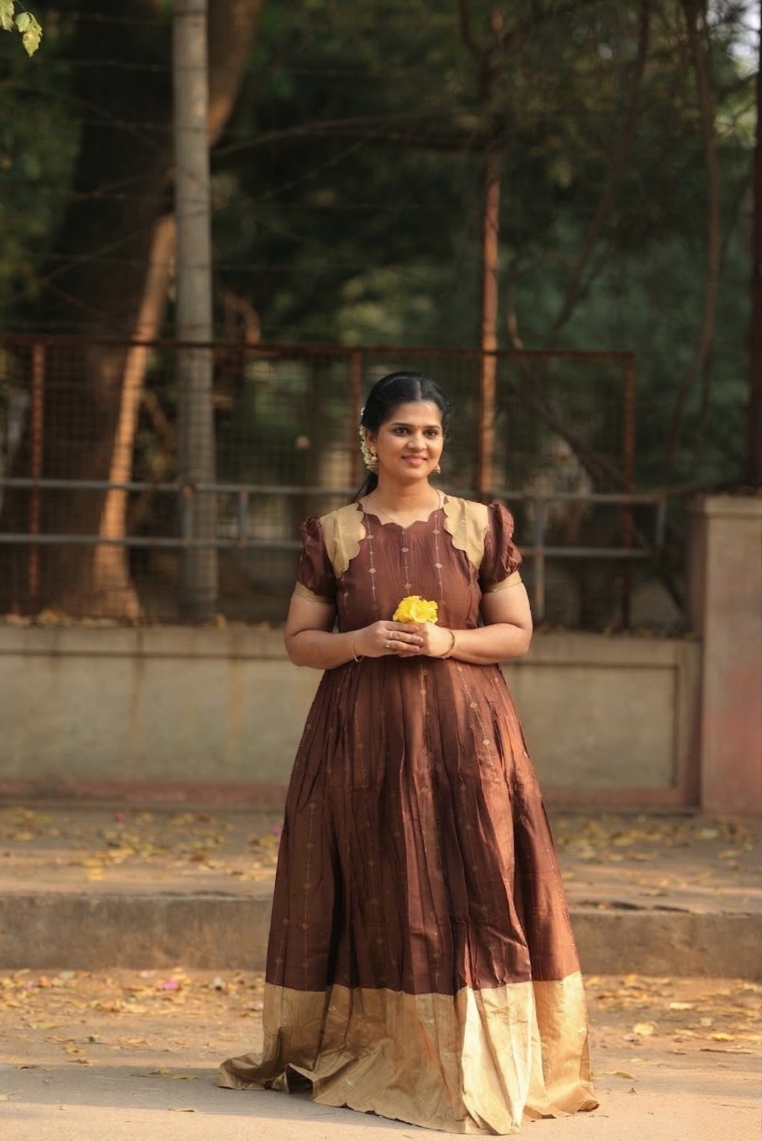 Coffee Brown color maxi