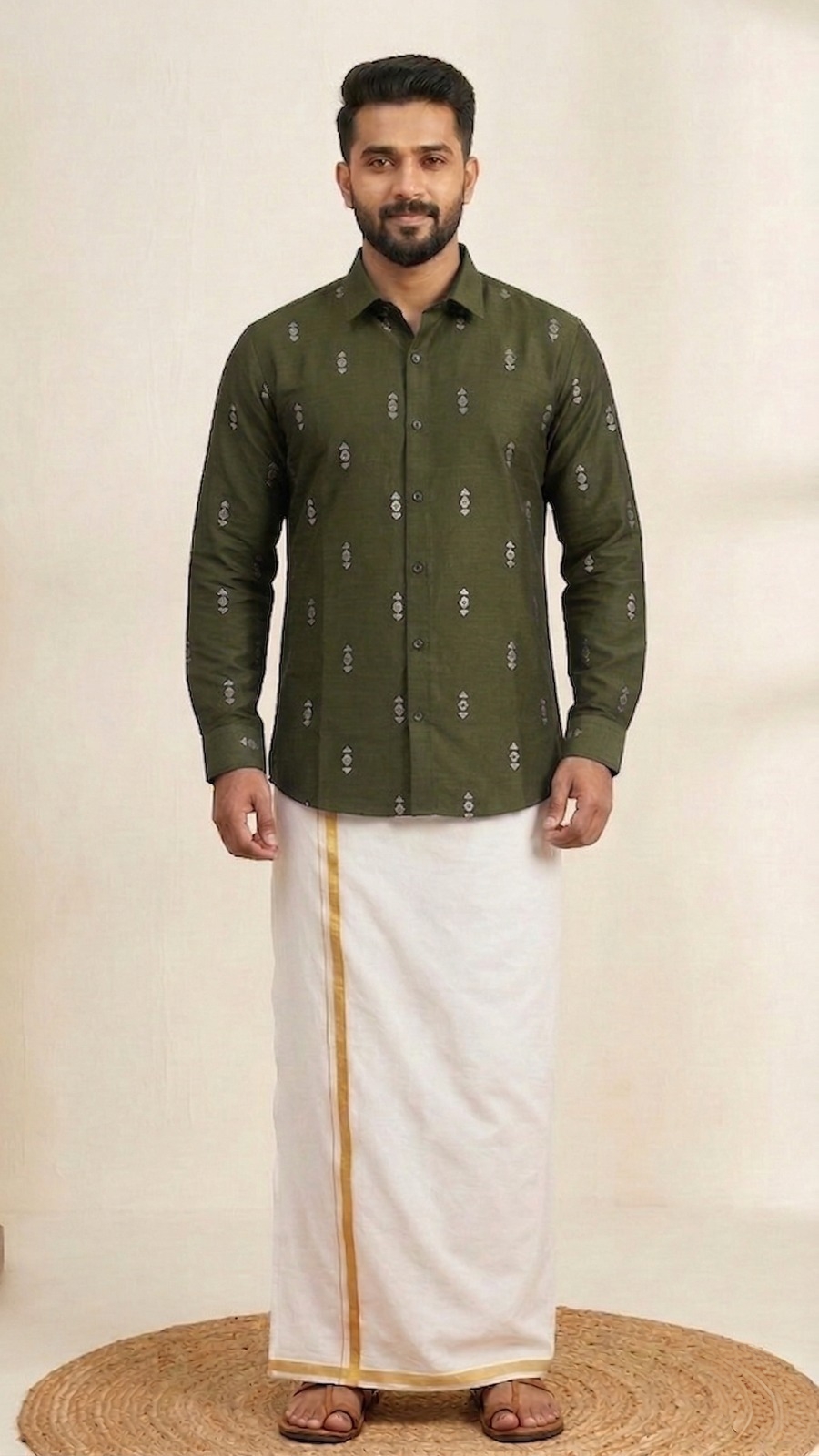 Olive Green Shirt for Mens