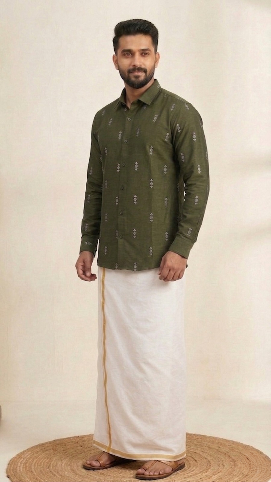 Olive Green Shirt for Mens