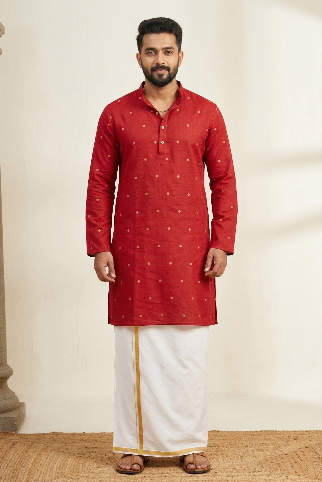 Red Kurta for Mens