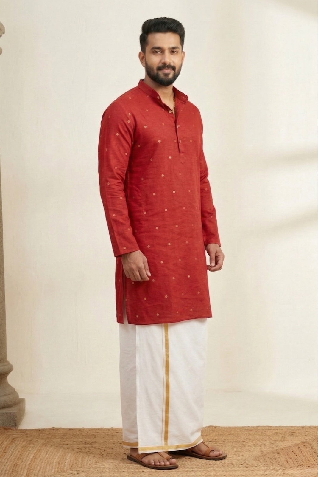 Red Kurta for Mens