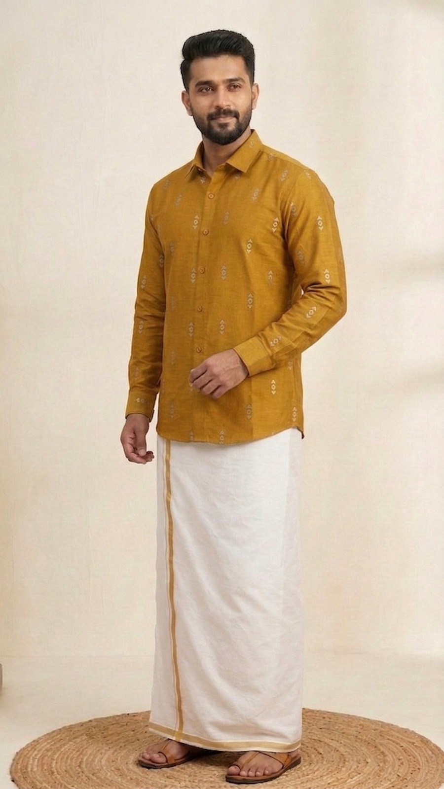 Mustard Yellow Shirt for Mens