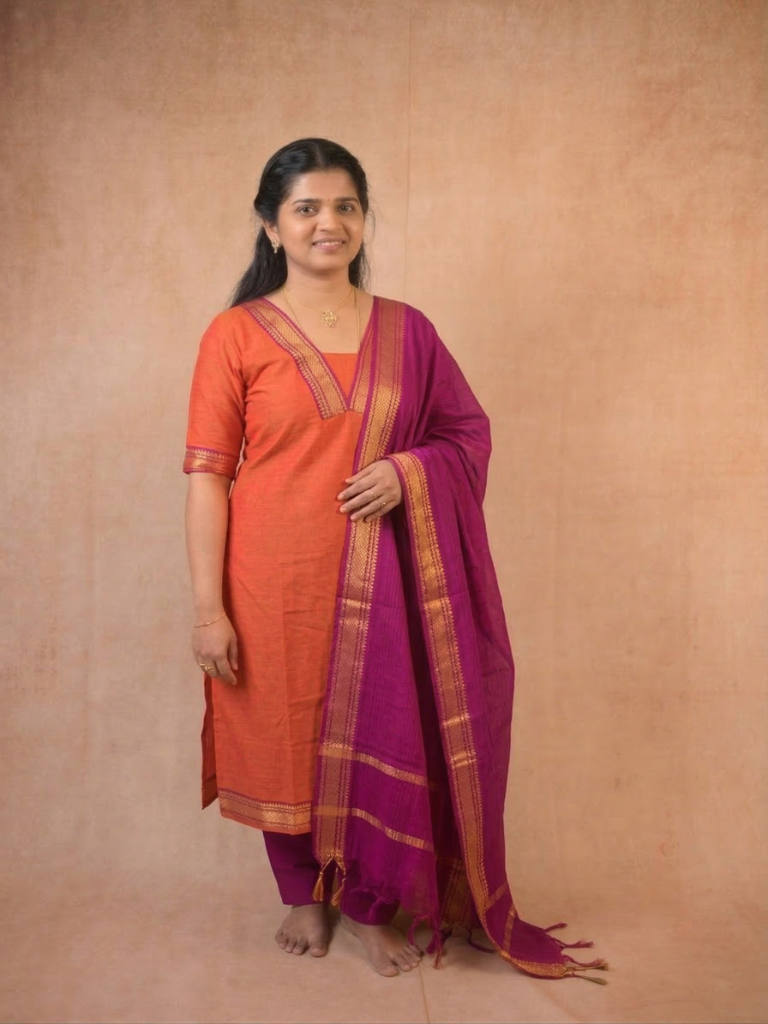 Lite Orange kurta set