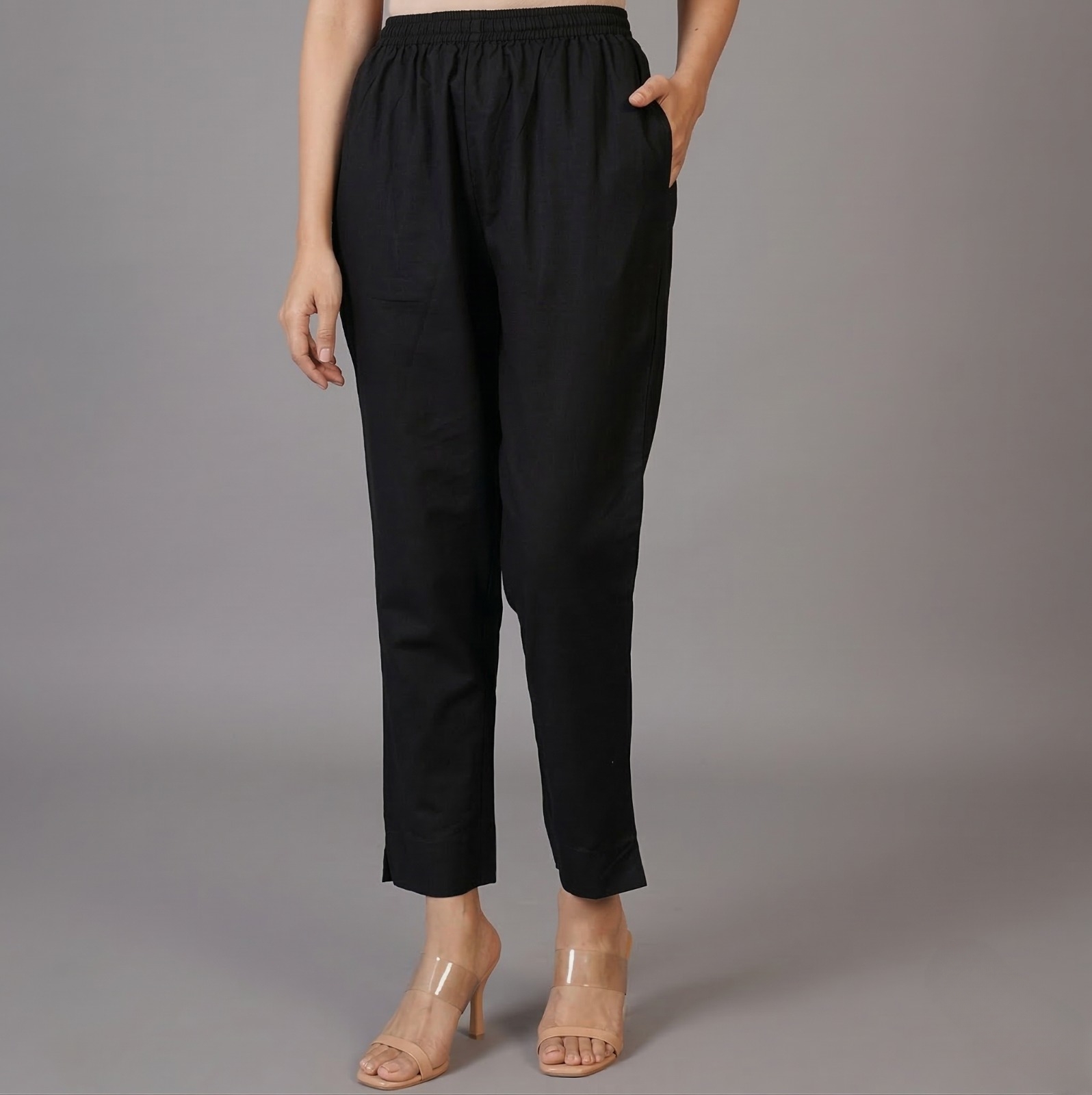 Black Cotton Pant