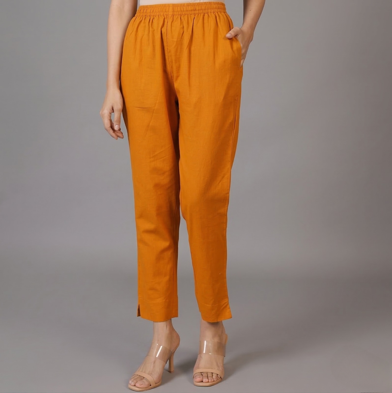 Orange Cotton Pant