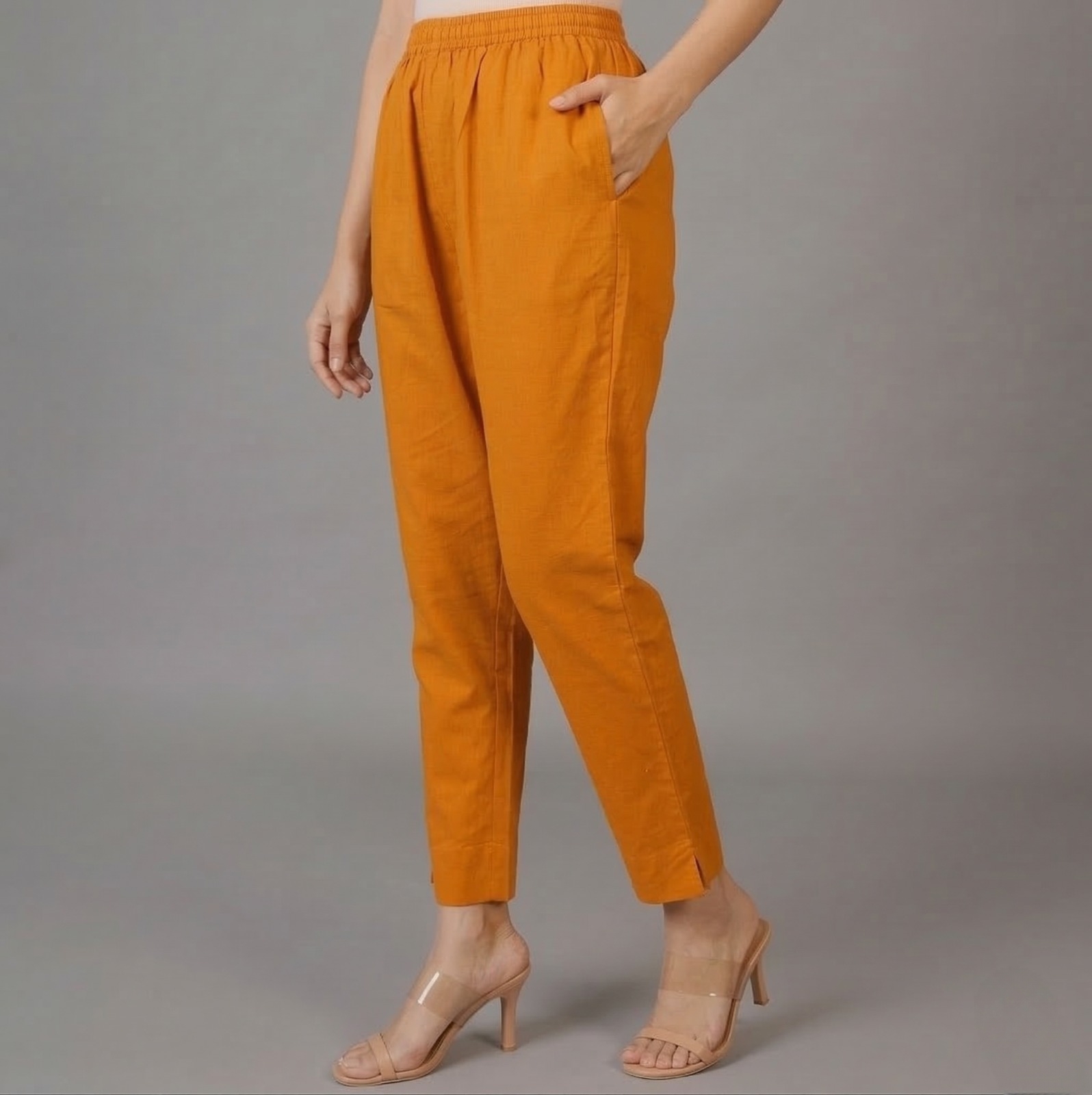 Orange Cotton Pant
