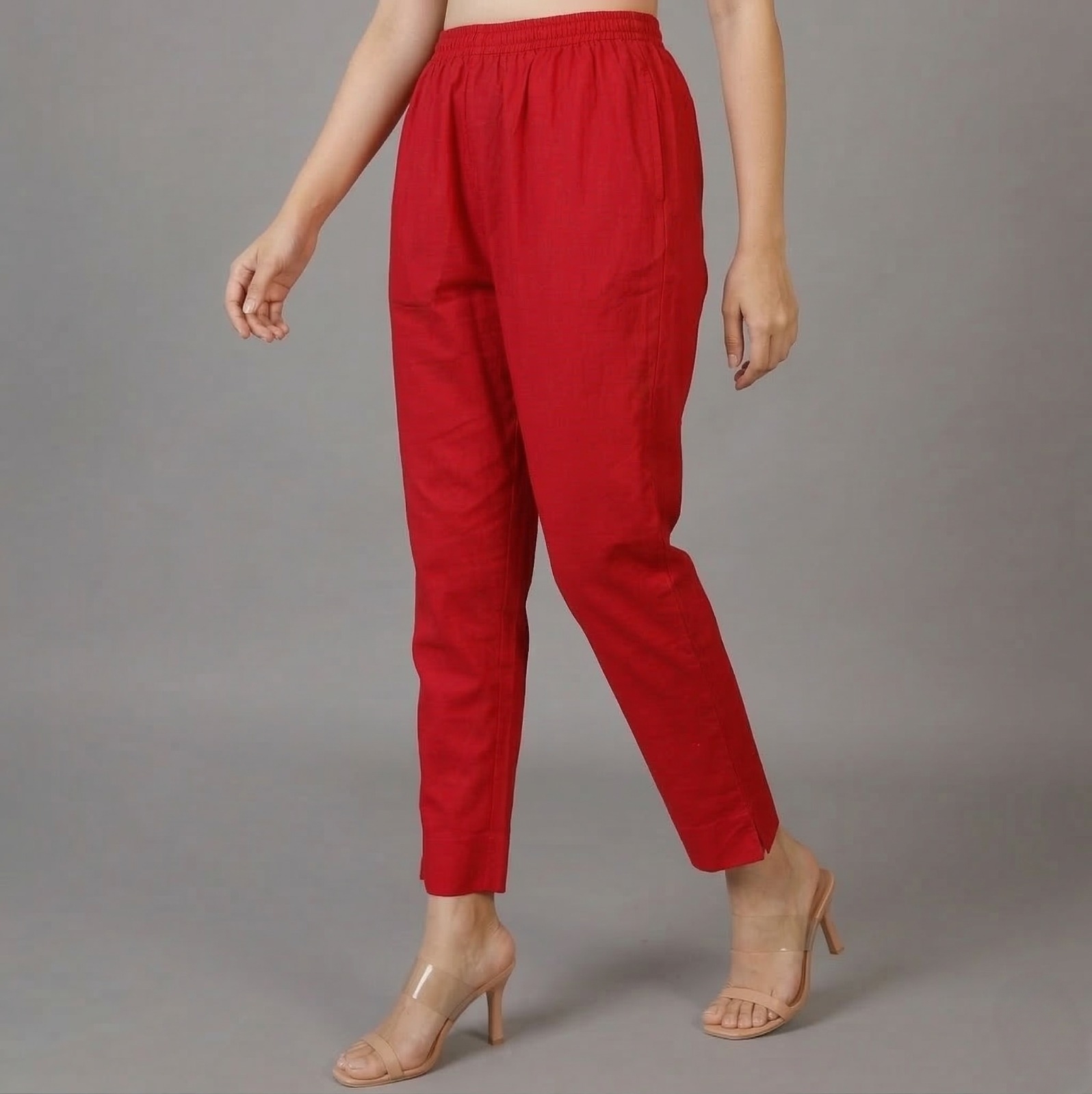 Red Cotton Pant