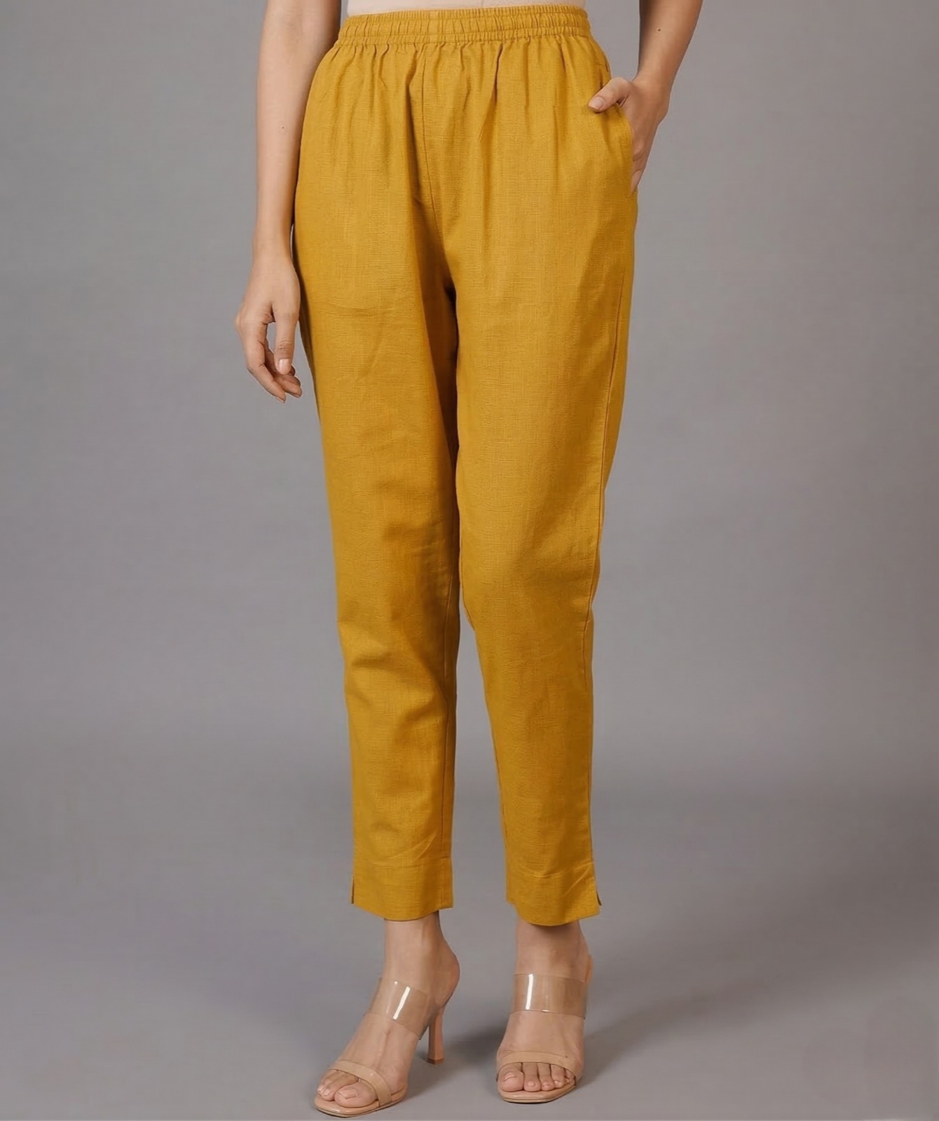 Yellow Cotton Pant