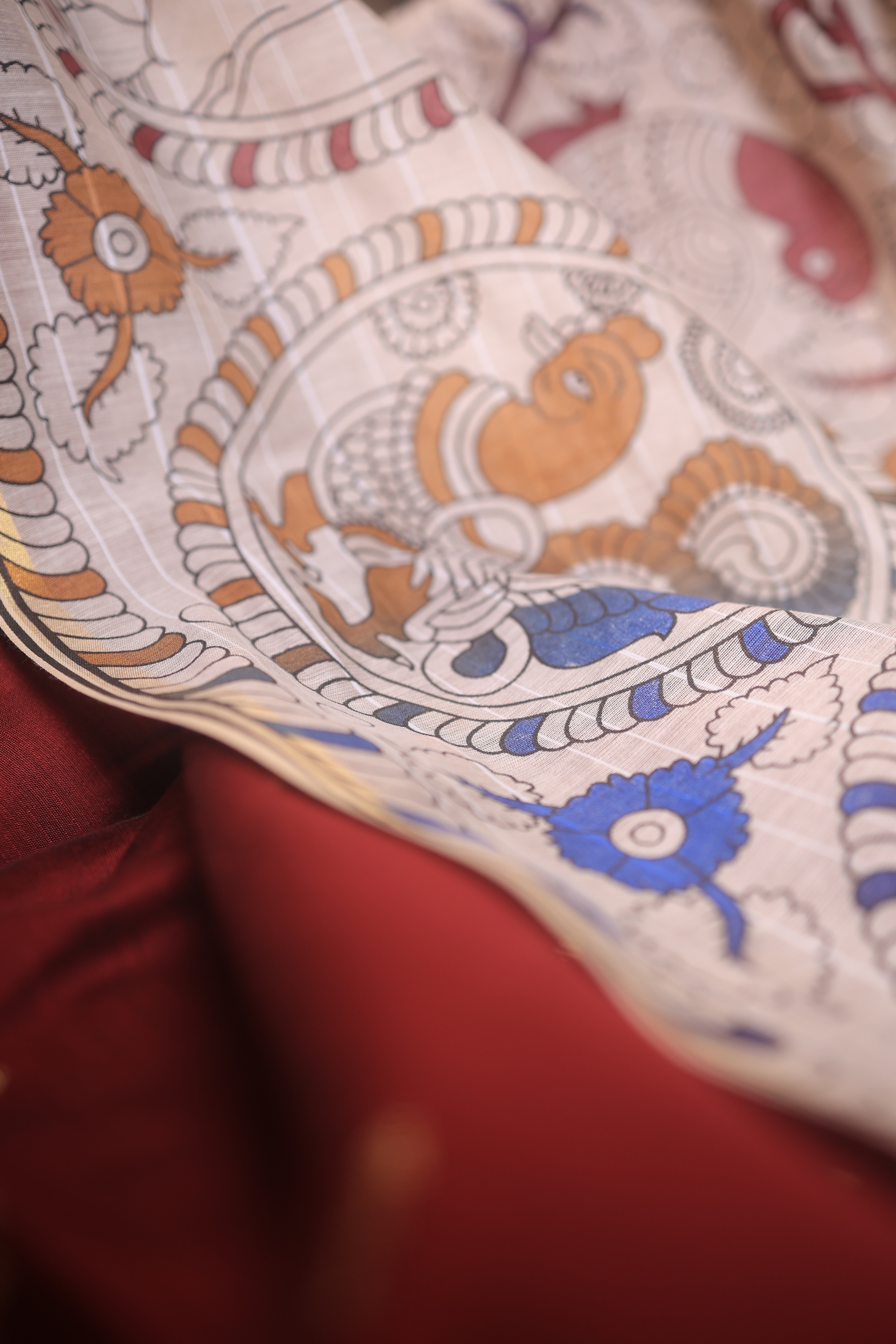 Cotton Kalamkari Dupatta printed